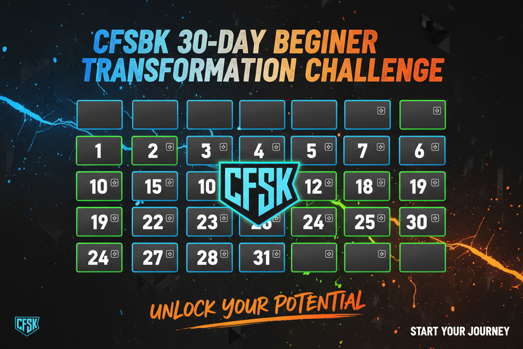 CFSBK 30-Day Beginner Transformation Challenge calendar graphic